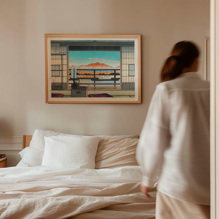 Morning at the Arayu Spa in Shiobara by Hasui Kawase Poster