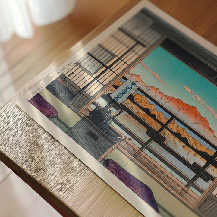 Morning at the Arayu Spa in Shiobara by Hasui Kawase Poster