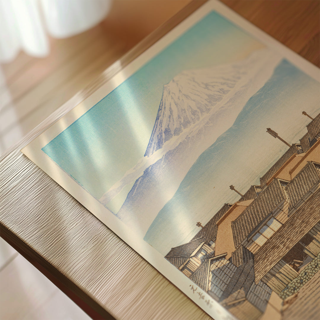 Morning in Motoyoshiwara by Hasui Kawase Poster