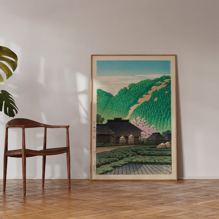 Morning in Nishibira, Izu by Hasui Kawase Poster