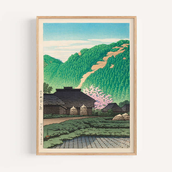 Morning in Nishibira, Izu by Hasui Kawase Poster
