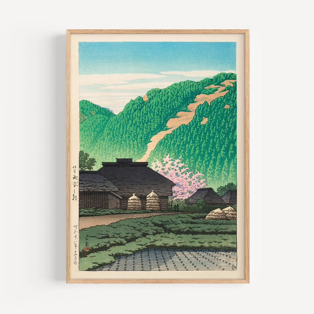 Hasui Kawase Poster - Morning in Nishibira Izu Spring - Poster Room