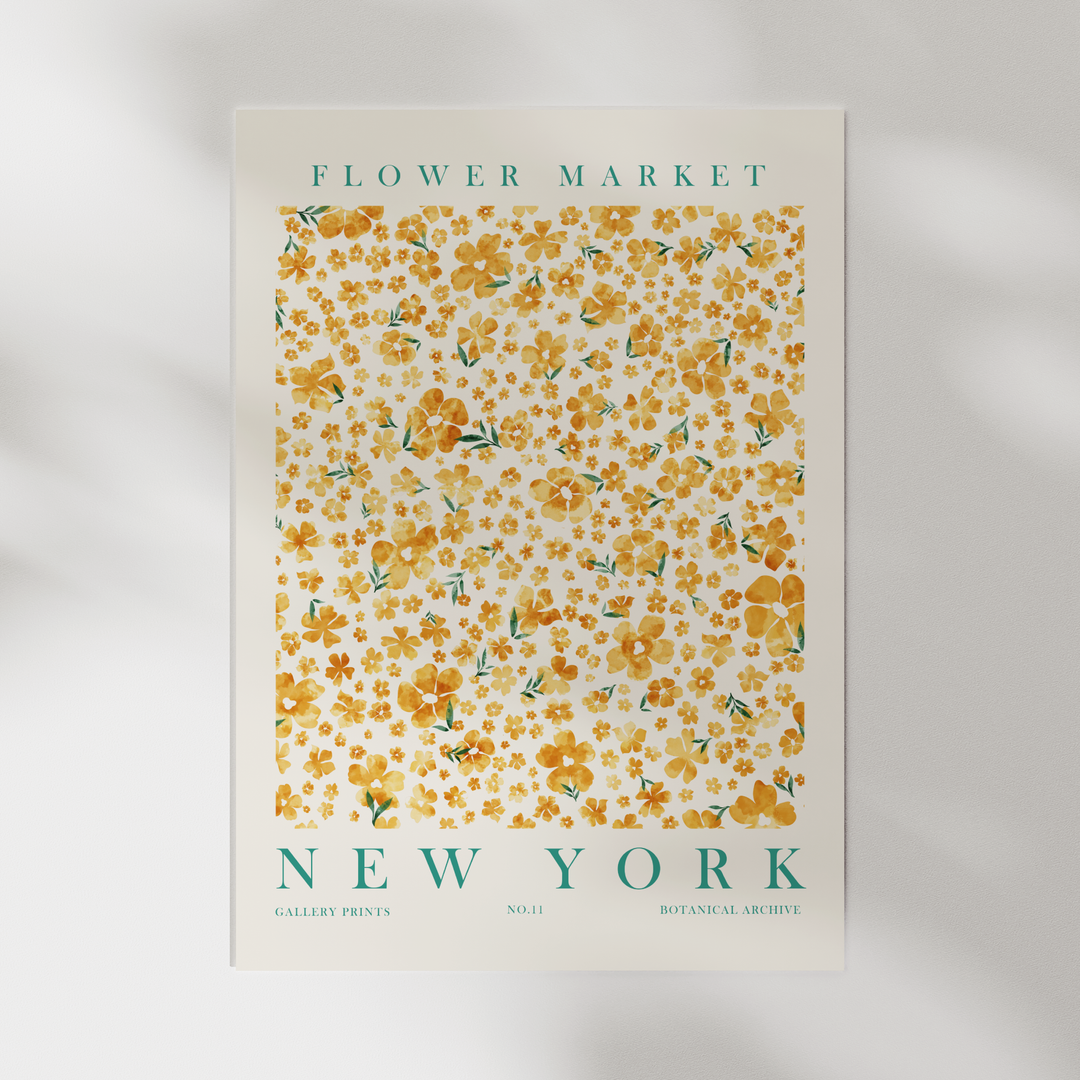 New York Flower Market Poster