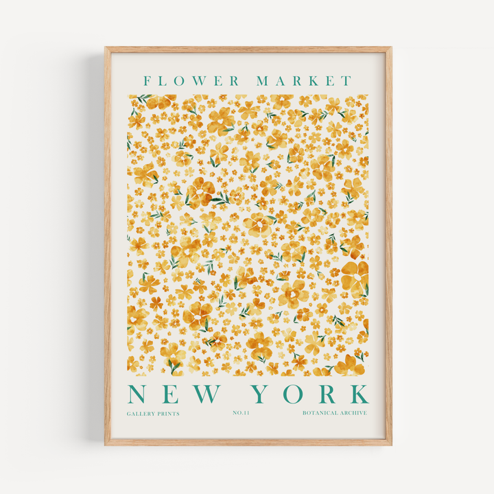 New York Flower Market Poster