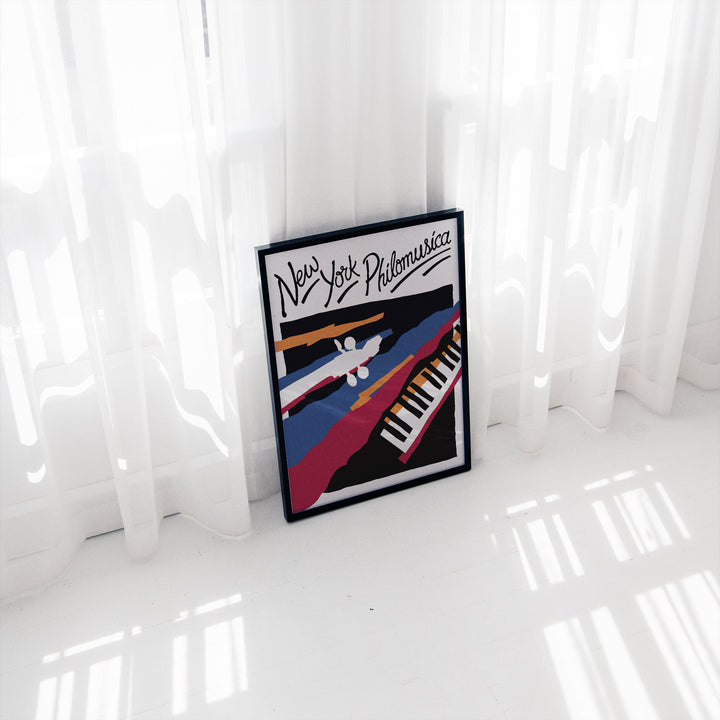 Bold abstract music wall art print inspired by the New York Philomusica orchestra