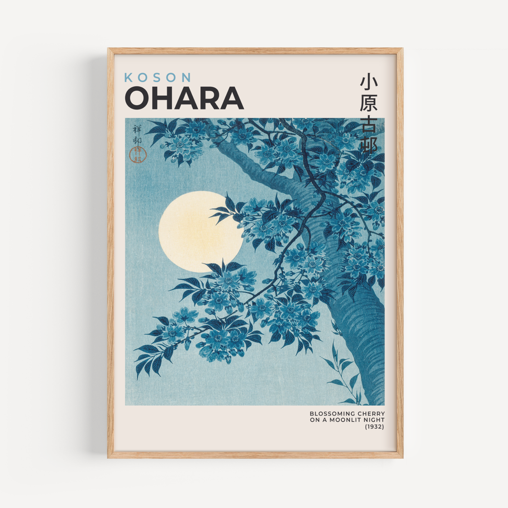 神話 SHINHWA INSPIRATION #1 B2 告知ポスター 2006 Blossoming Cherry on a Moonlight Night by Koson Ohara – Poster Room