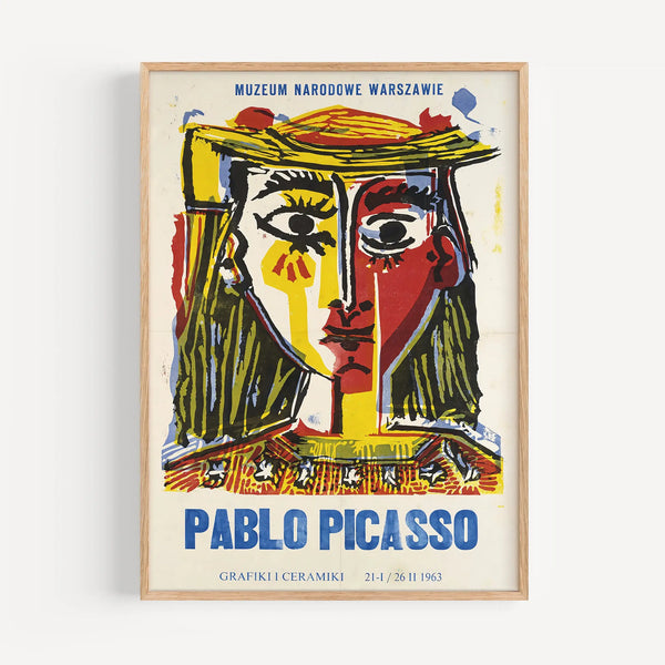 Pablo Picasso Exhibition Poster - Cubist Portrait Print - Poster Room