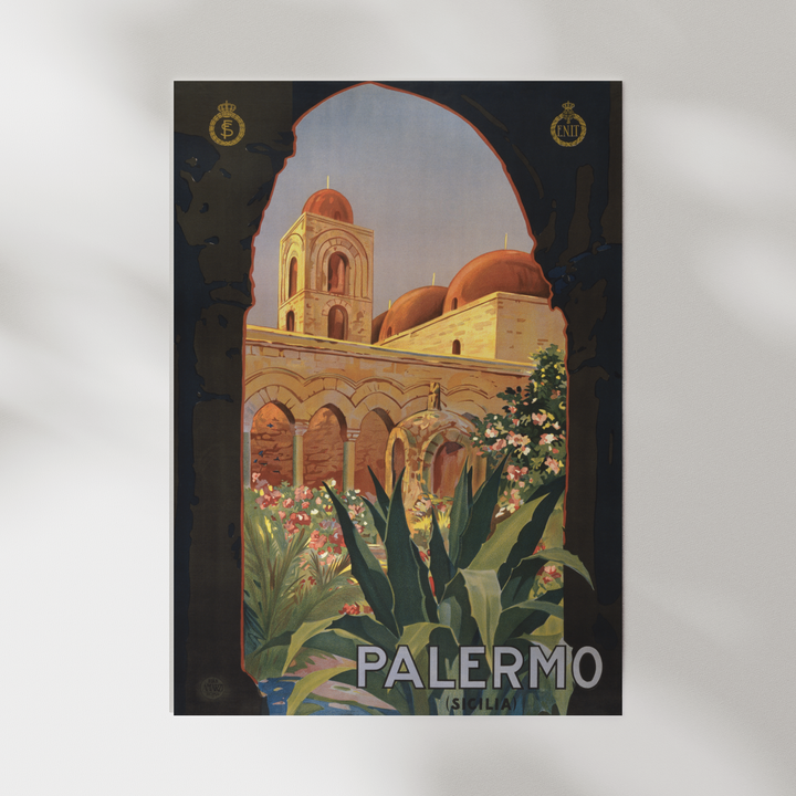 Palermo Sicilia Vintage Travel poster