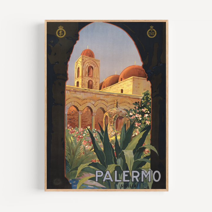 Palermo Sicilia Vintage Travel poster