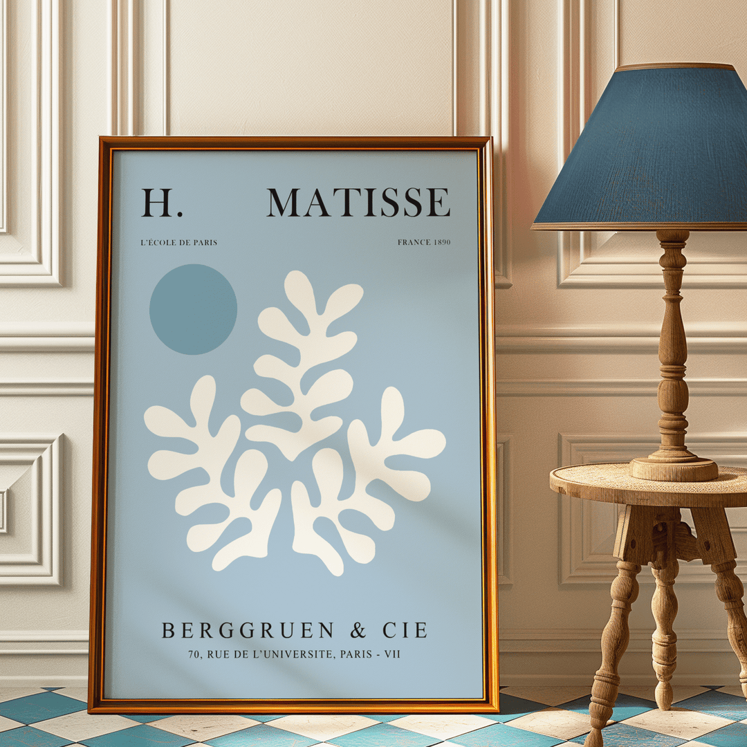 Matisse Flowers in Blue Poster set of 3 - Poster Room