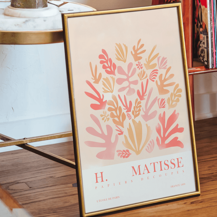 Matisse Pastel Pink Poster Set of 3 - Poster Room