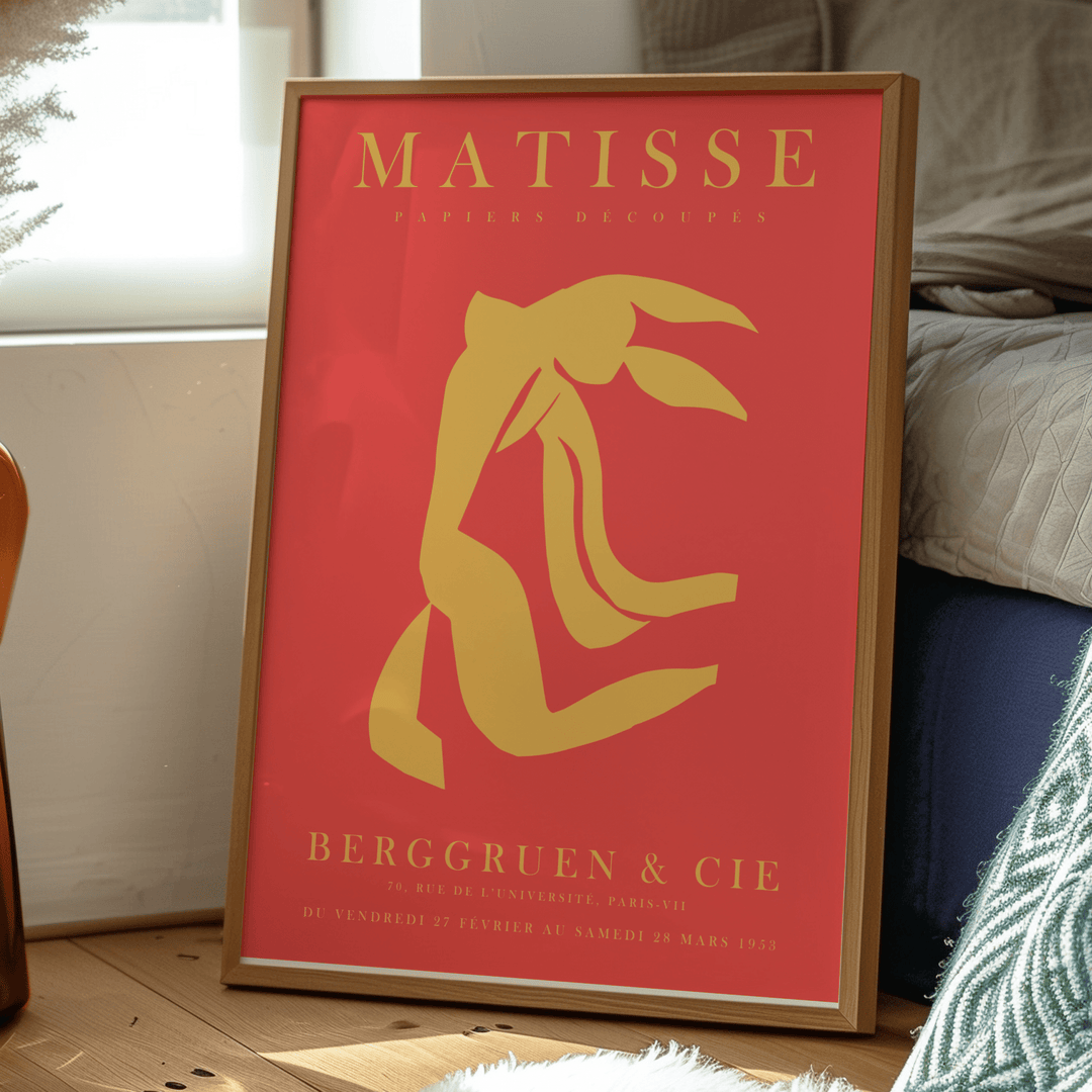 Papier Decoupes Red and Yellow Matisse Poster - Poster Room