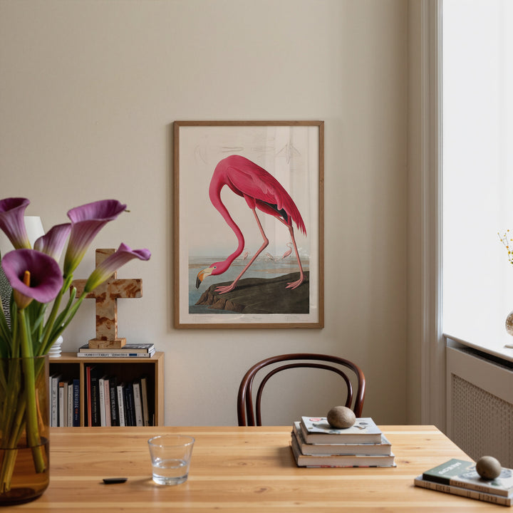 Pink Flamingo Vintage Poster