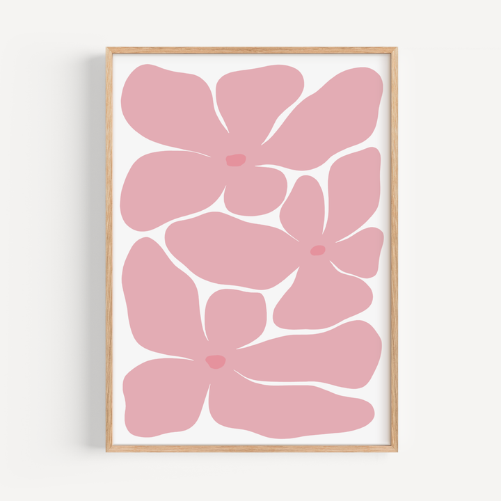 Bold Flower in Pink Poster