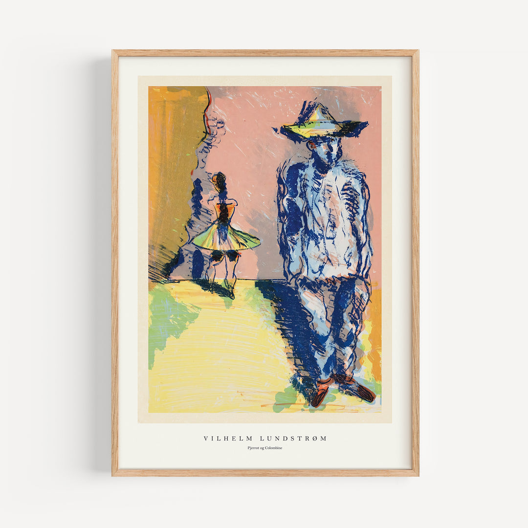 Pjerrot og Colombine by Vilhelm Lundstrøm Poster