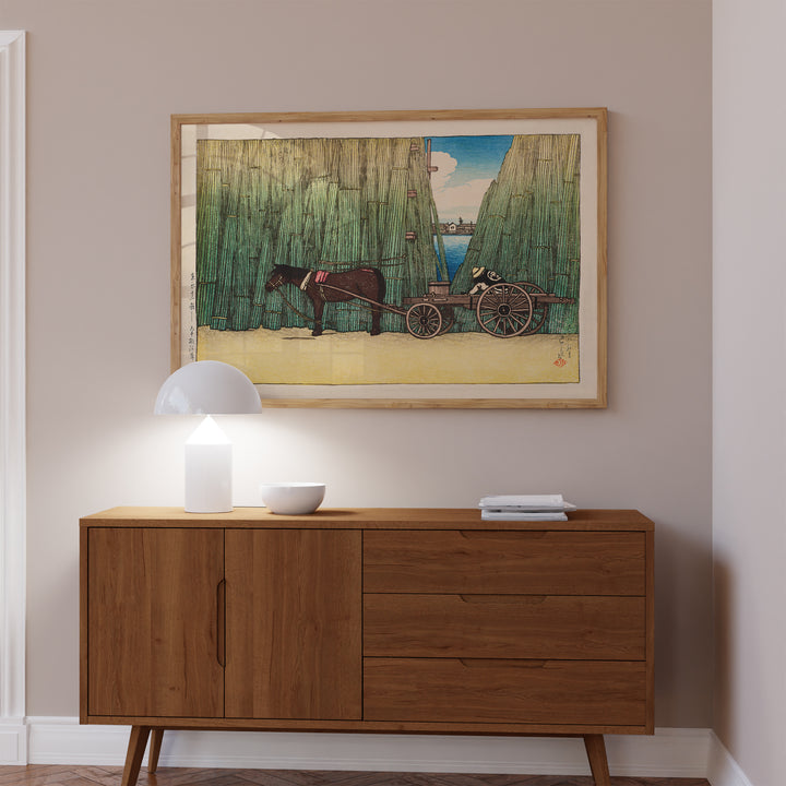 River bank, Komagata by Hasui Kawase Poster