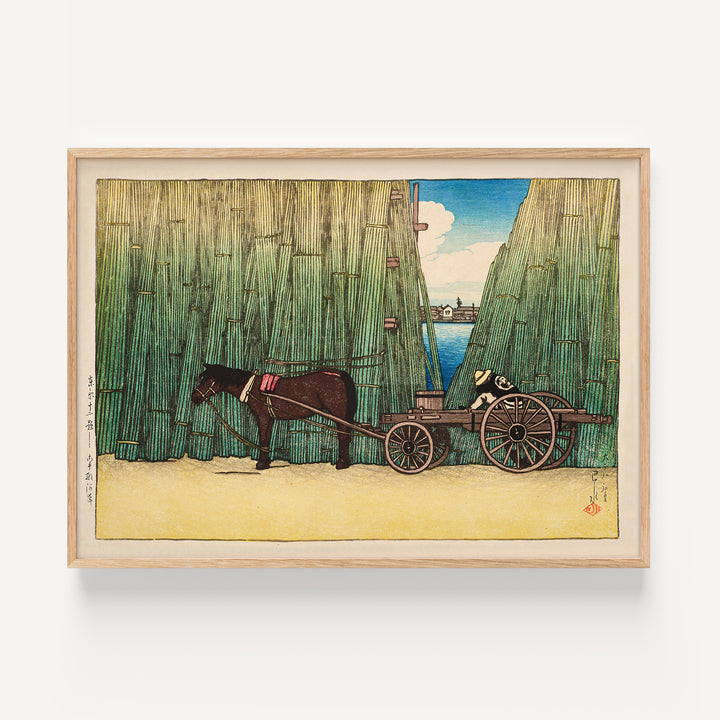 River bank, Komagata by Hasui Kawase Poster