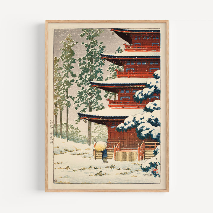 Saisho in Temple, Hirosaki by Kawase Hasui Poster