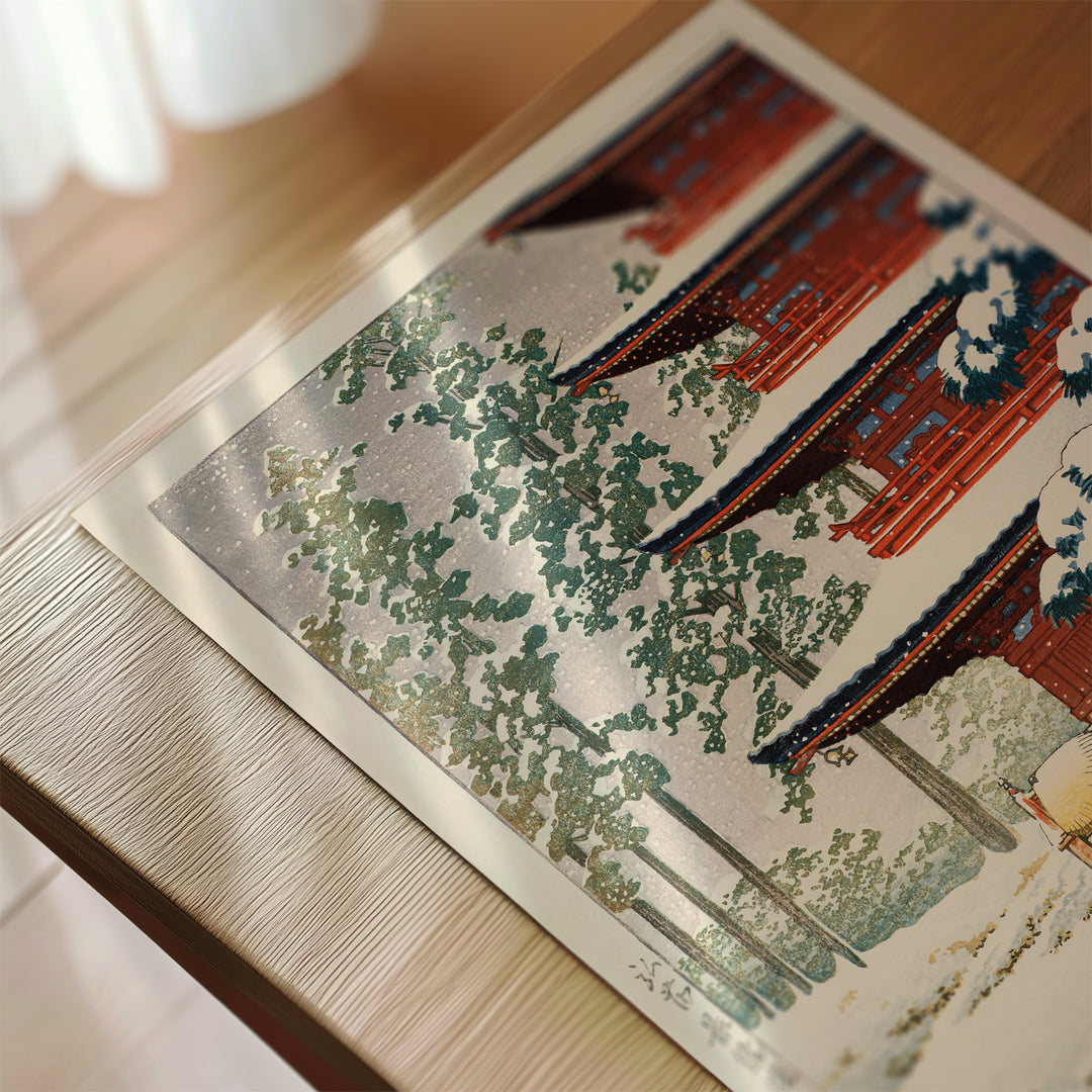 Saisho in Temple, Hirosaki by Kawase Hasui Poster