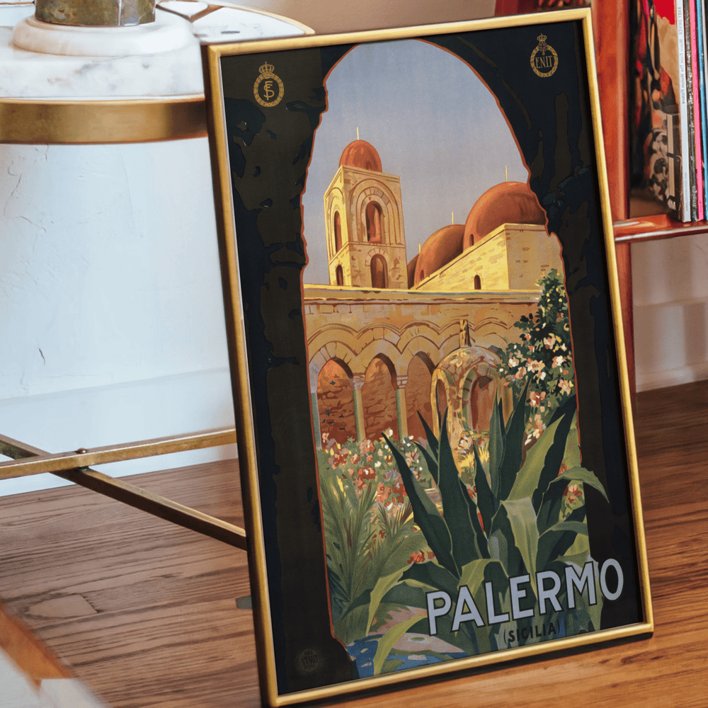 Palermo Sicilia Vintage Travel poster - Poster Room