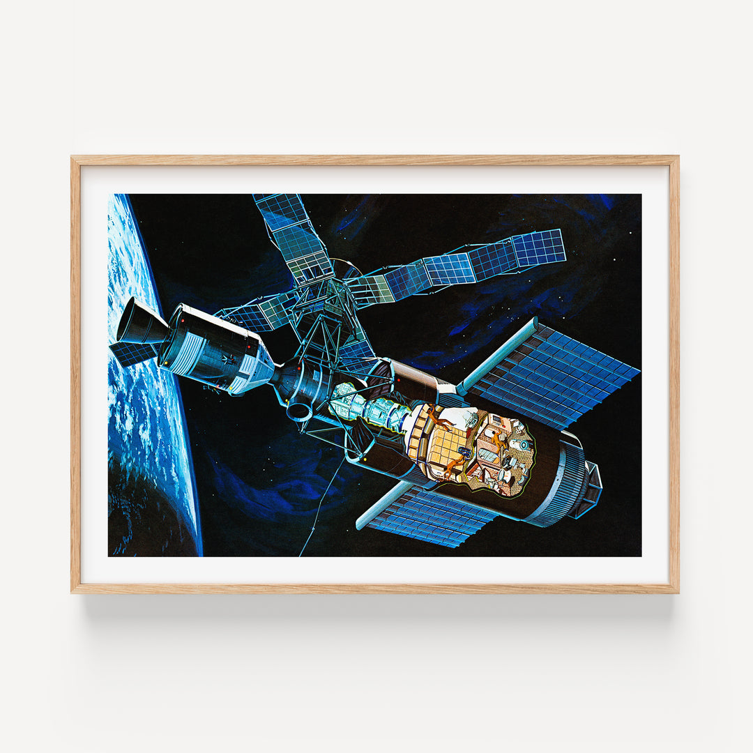 Skylab Space Station Concept Art Poster
