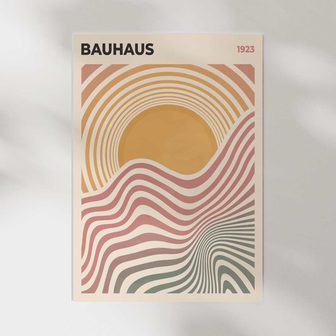 Sunset Bauhaus Poster