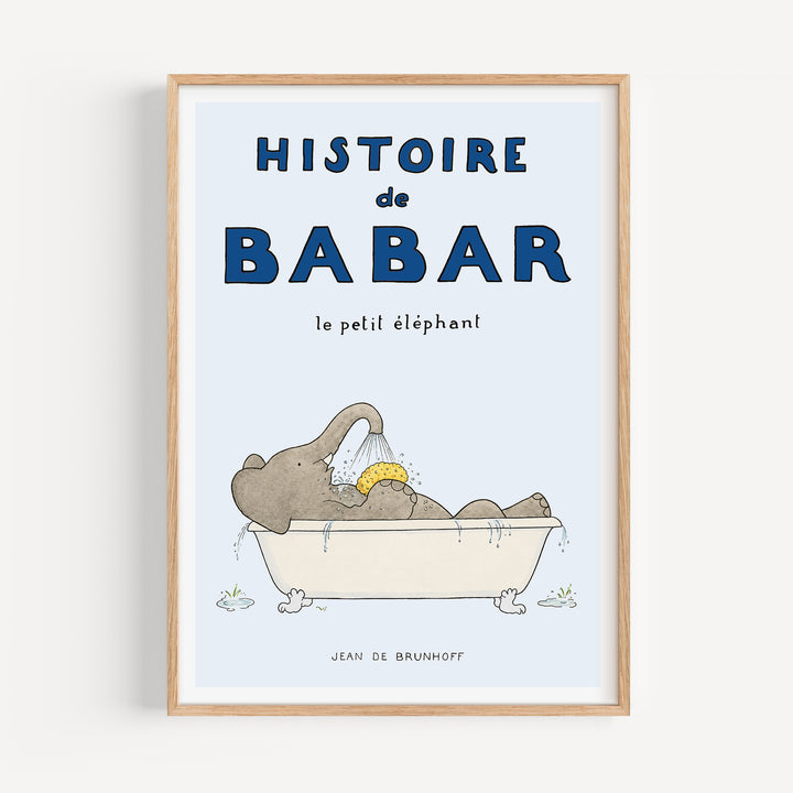 Taking a Bath by Jean de Brunhoff Poster