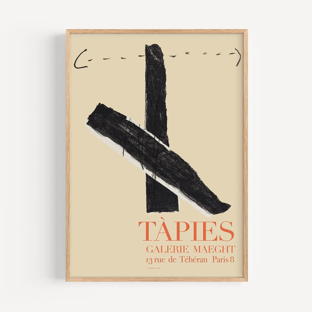 Tàpies Exhibition Poster - Abstract Textural Art - Poster Room