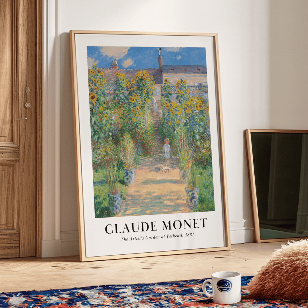 The Artist's Garden by Claude Monet Poster - Poster Room