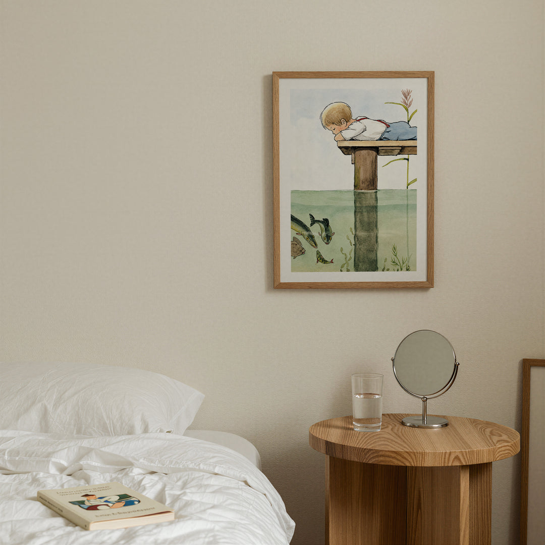The Curious Fish by Elsa Beskow Poster