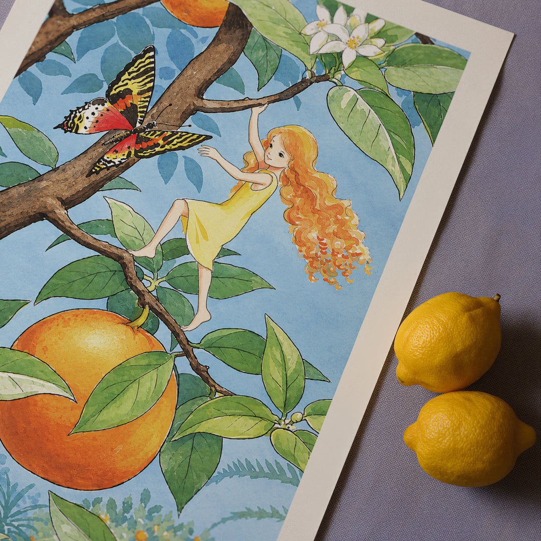 The Elf in the Sun Land by Elsa Beskow Poster