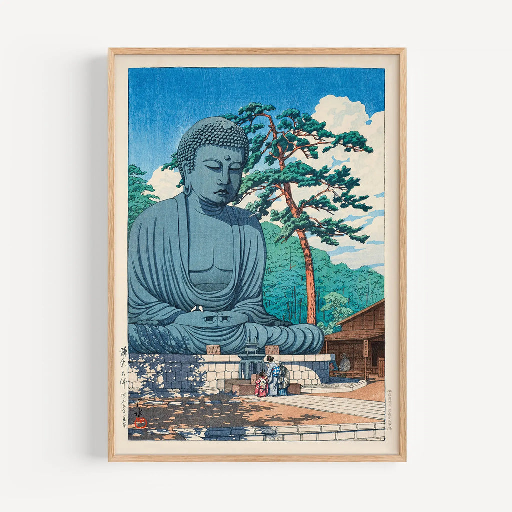 The Great Buddha at Kamamura by Hasui Kawase Poster – Poster Room