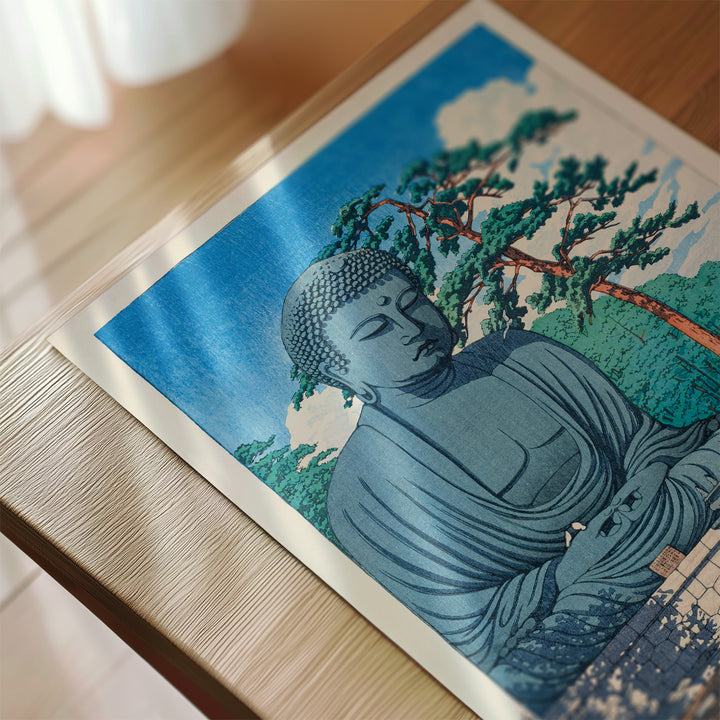 The Great Buddha at Kamamura by Hasui Kawase Poster