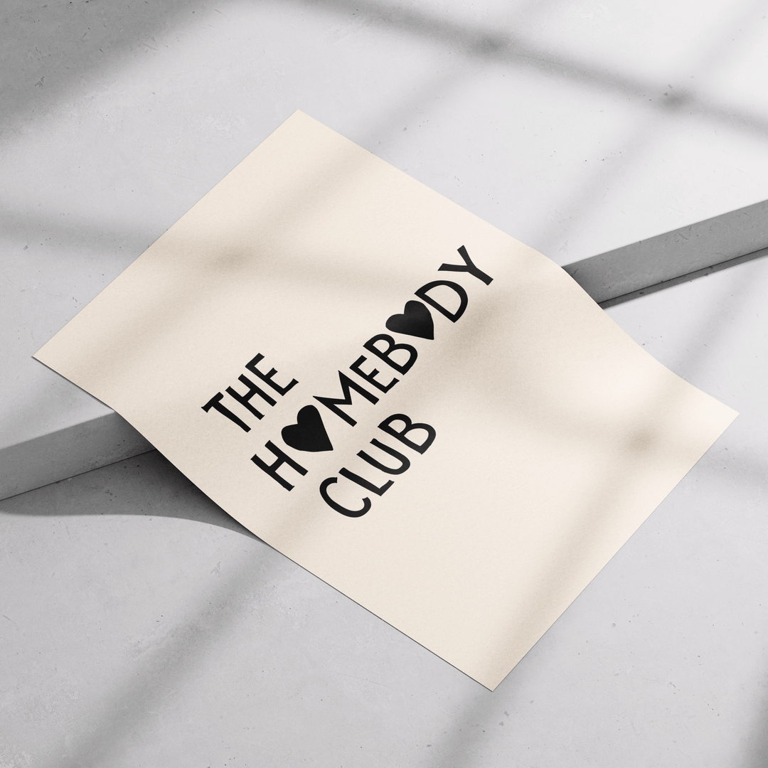 The Homebody Club in Black Poster - Poster Room