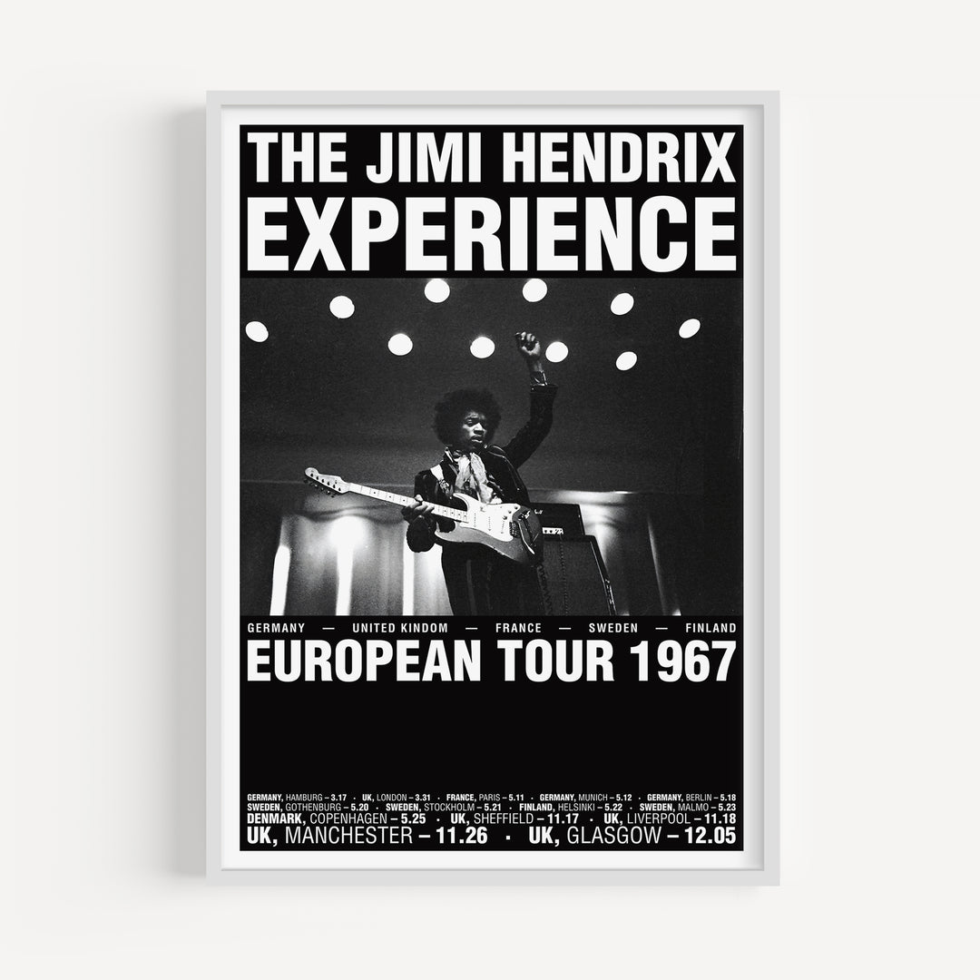 The Jimi Hendrix European Tour Poster
