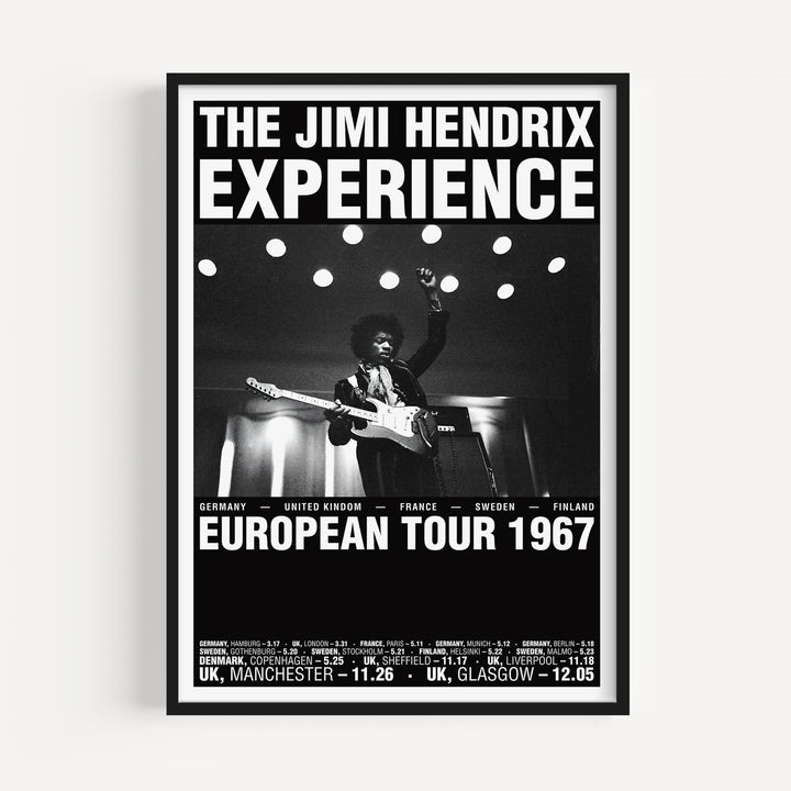 The Jimi Hendrix European Tour Poster