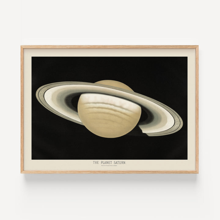 The Planet Saturn Vintage Poster