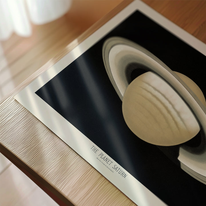 The Planet Saturn Vintage Poster