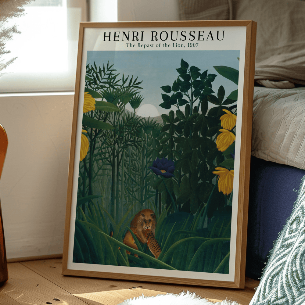 The Repast of the Lion Henri by Rousseau Poster - Poster Room