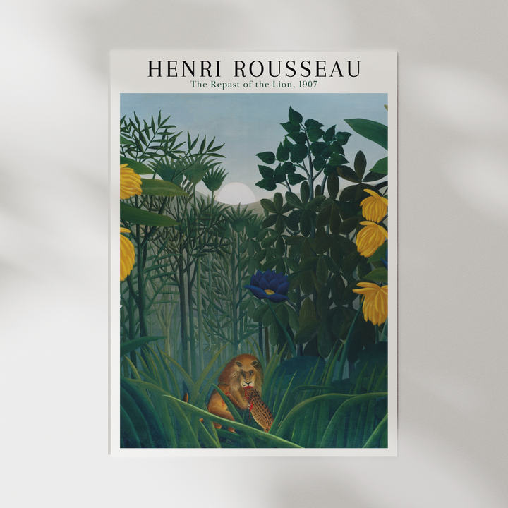 The Repast of the Lion Henri by Rousseau Poster