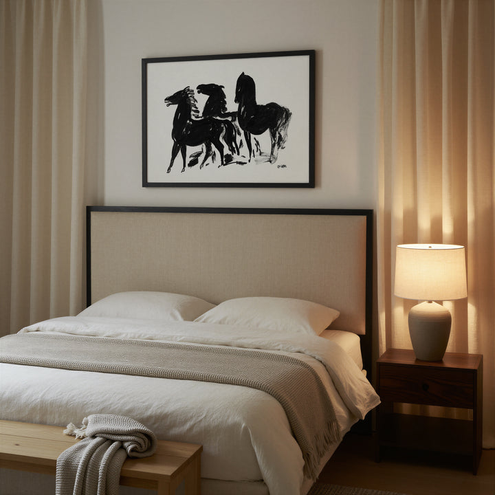 Three Black Horses by Leo Gestel Poster