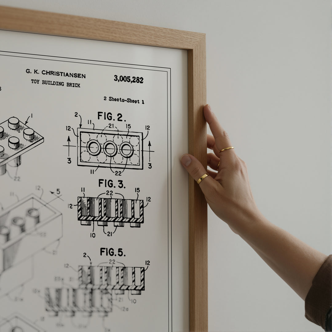 Toy Building Brick Patent Poster