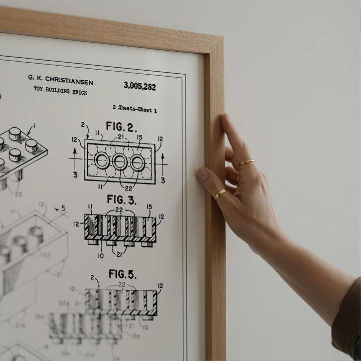 Toy Building Brick Patent Poster