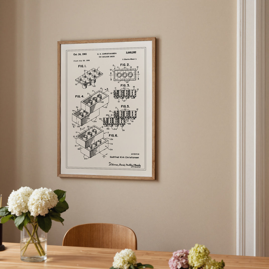 Toy Building Brick Patent Poster
