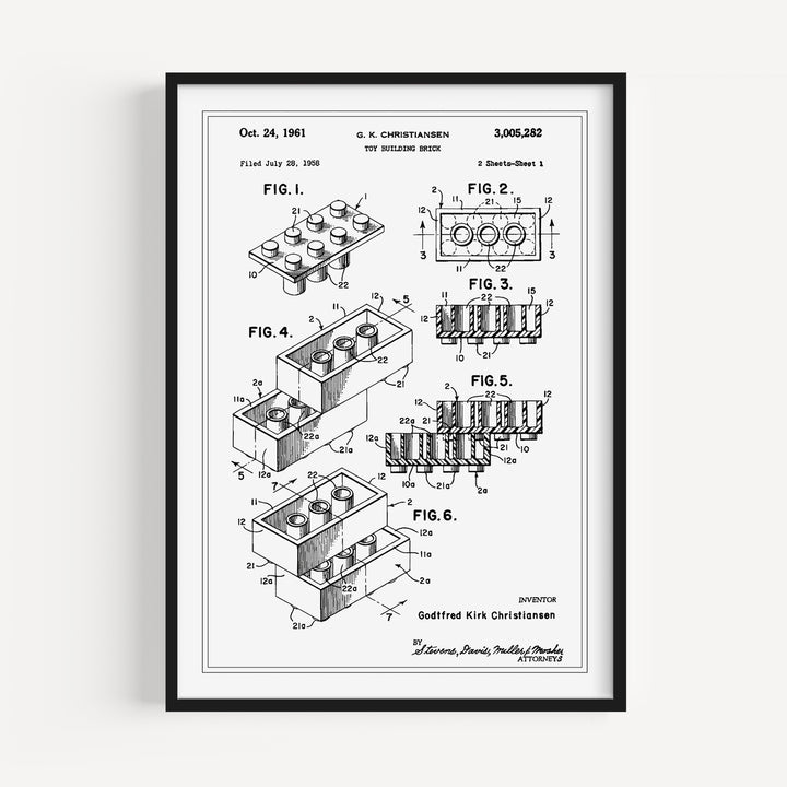 Toy Building Brick Patent Poster