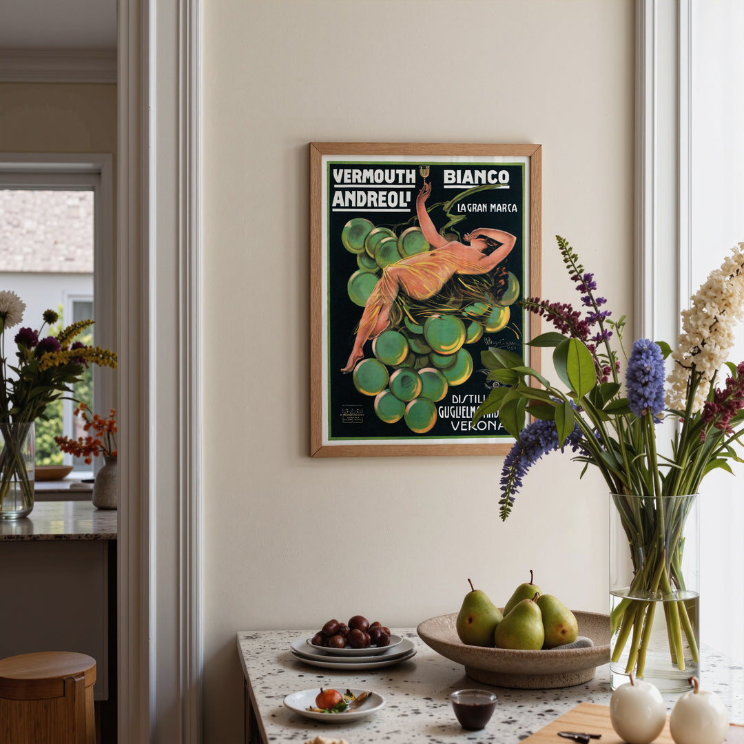 Vermouth Bianco Andreoli Vintage Poster