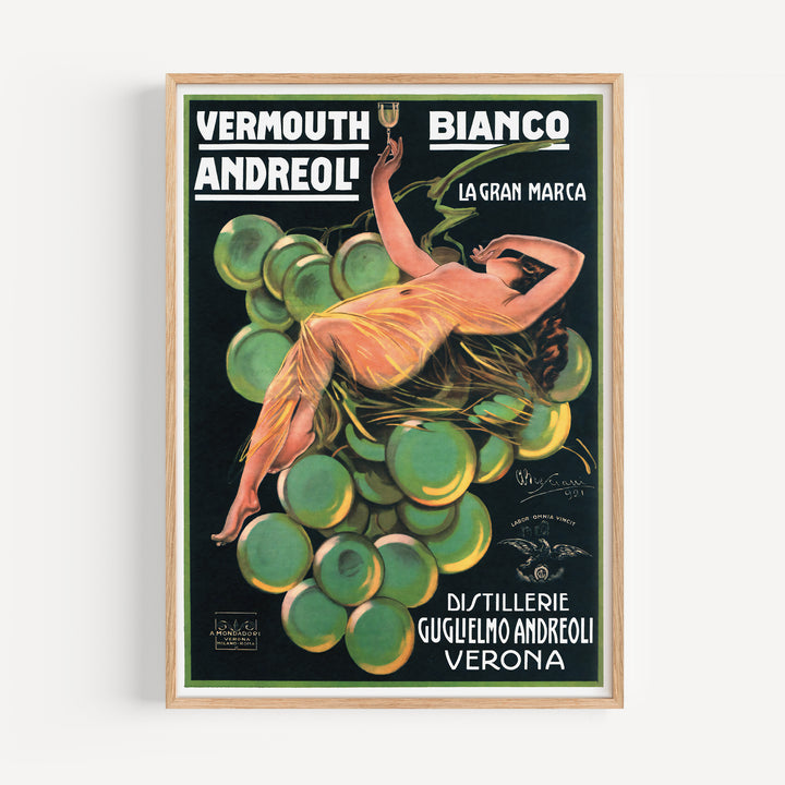 Vermouth Bianco Andreoli Vintage Poster