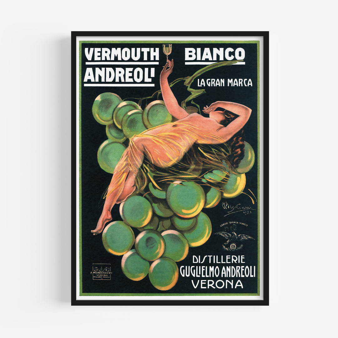 Vermouth Bianco Andreoli Vintage Poster