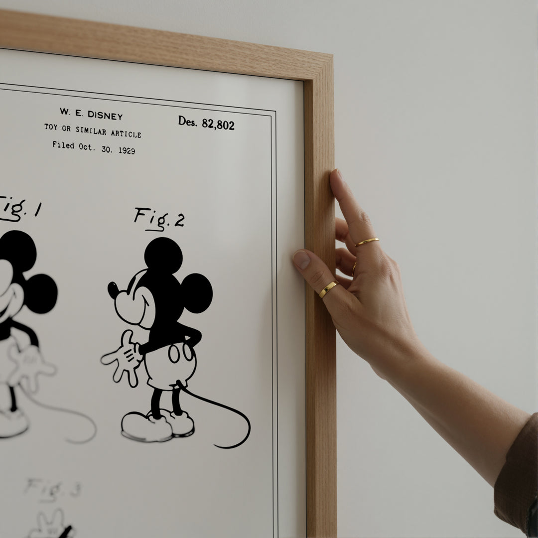 Vintage Cartoon Mouse Patent Poster