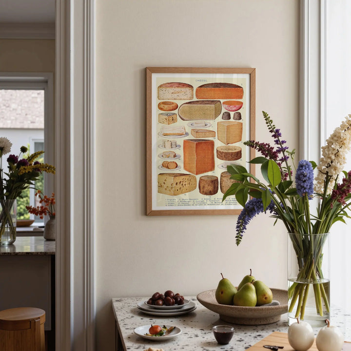 Vintage Cheese Poster Poster Room